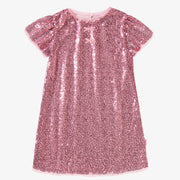 Robe rose à paillettes, enfant