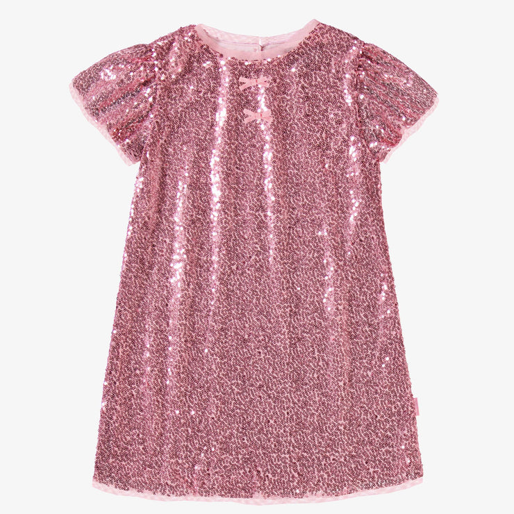 Robe rose à paillettes, enfant