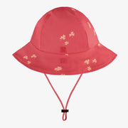 Chapeau de pluie rose à motif en polyuréthane, enfant