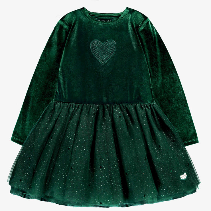 Robe verte en velours et paillettes, enfant - Souris Mini