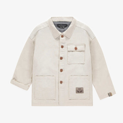 Surchemise crème en lin, enfant || Cream overshirt in linen, child