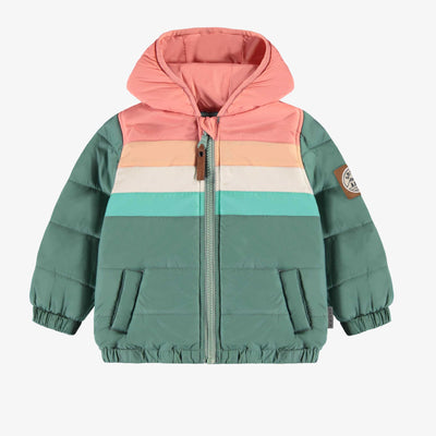 Manteau doudoune vert, bébé || Green puffer coat, baby