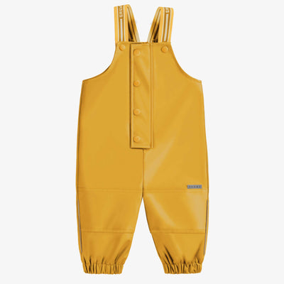Salopette de pluie jaune en polyuréthane, bébé || Yellow polyurethane rain overalls, baby