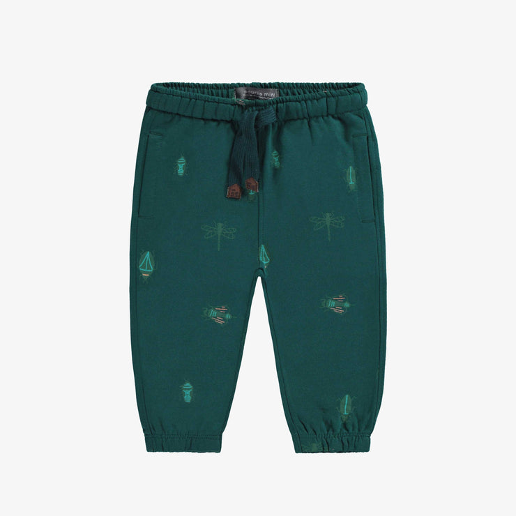 Pantalon coupe régulière vert à motif, bébé || Green regular fit pants with pattern, baby
