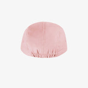 Casquette rose à visière plate en lin et coton, bébé || Pink cap with flat visor in linen and cotton, baby