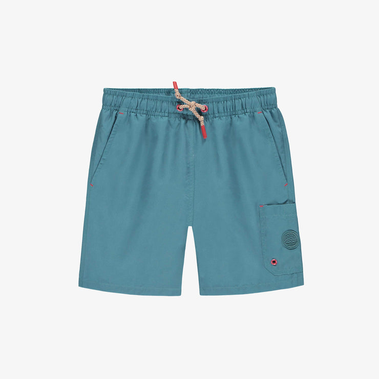 Bermudas de bain bleu unisexe, enfant || Blue unisex swimming bermudas, child