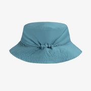 Chapeau de soleil réversible bleu avec rayures, enfant || Reversible blue bucket hat with stripes, child