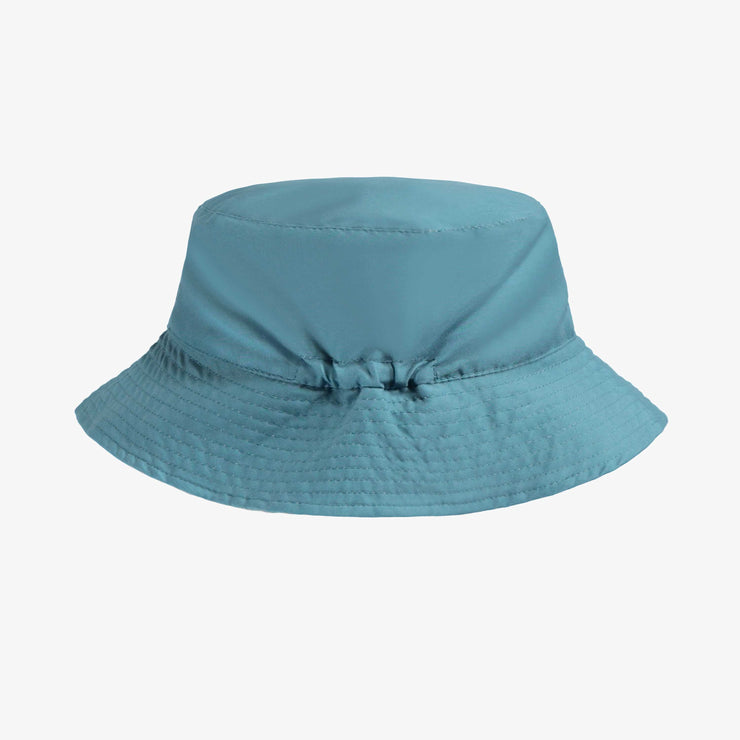 Chapeau de soleil réversible bleu avec rayures, enfant || Reversible blue bucket hat with stripes, child