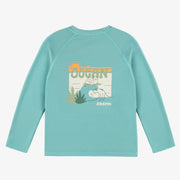 T-shirt de bain à manches longues bleu, enfant || Blue long sleeves swimming t-shirt, child