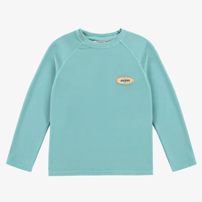 T-shirt de bain à manches longues bleu, enfant || Blue long sleeves swimming t-shirt, child