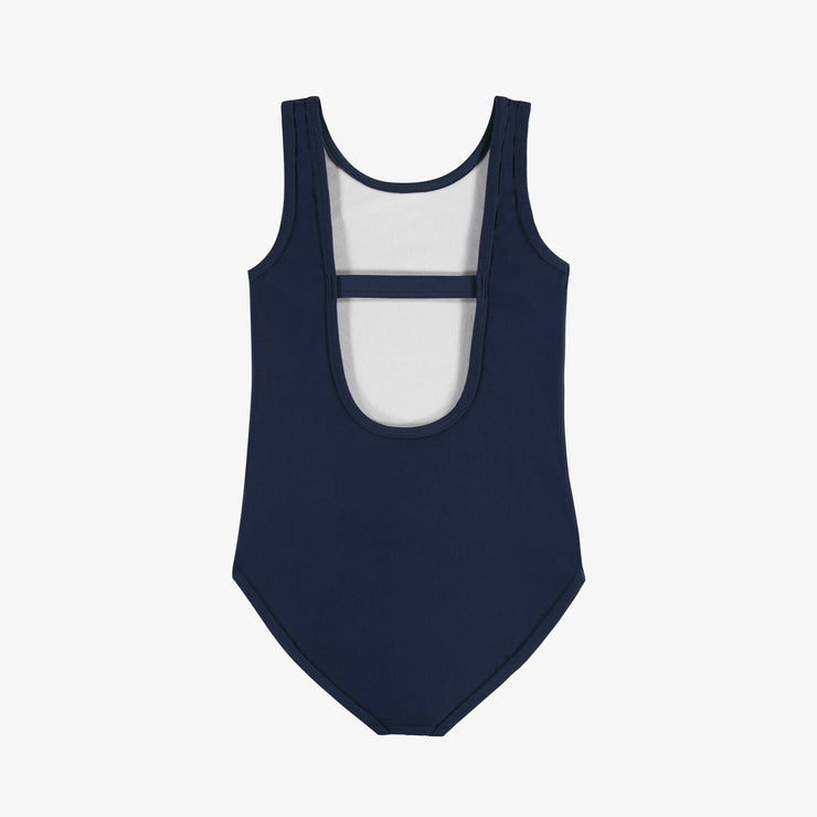 Maillot de bain une-pièce marine avec une illustration d‘écrevisse, enfant || Navy one piece swimsuit with an illustration of crayfish, child