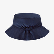 Chapeau de soleil marine réversible à motif de voiliers, enfant || Navy reversible bucket hat with sailboat print, child
