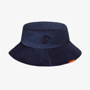 Chapeau de soleil marine réversible à motif de voiliers, enfant || Navy reversible bucket hat with sailboat print, child