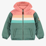 Manteau doudoune vert, enfant || Green puffer coat, child