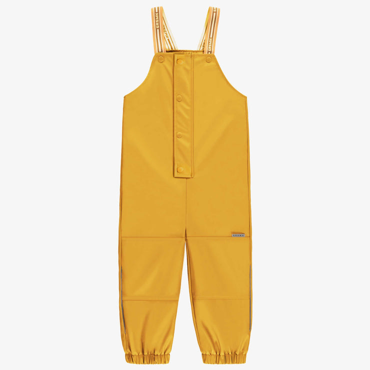 Salopette de pluie jaune en polyuréthane, enfant || Yellow polyurethane rain overalls, child