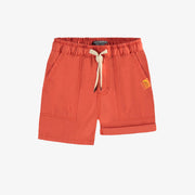 Short coupe décontractée orange en toile, enfant || Orange relaxed fit short in canvas, child