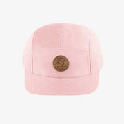 Casquette rose à visière plate en lin et coton, enfant