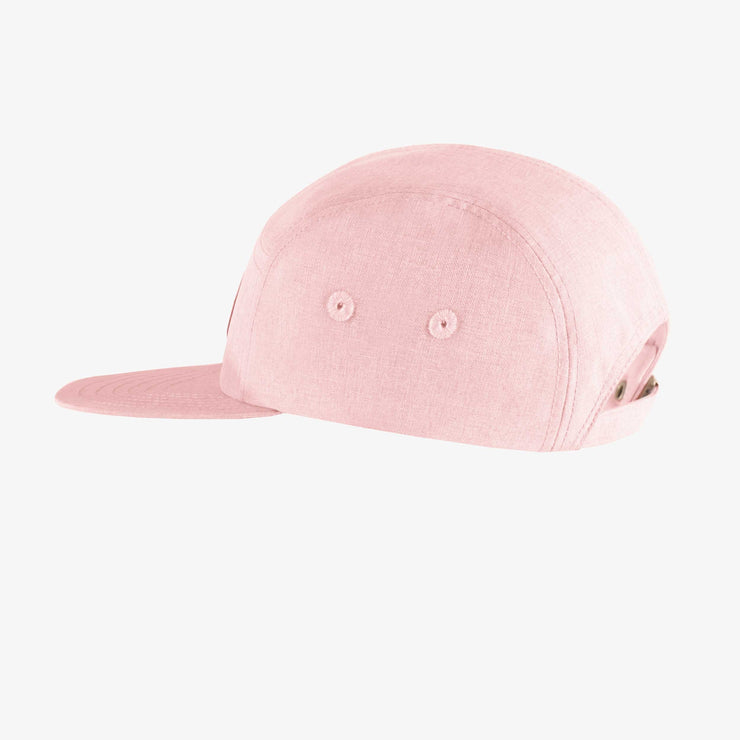 Casquette rose à visière plate en lin et coton, enfant