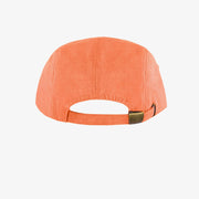Casquette orange à visière plate en lin et coton, enfant