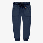 Pantalon coupe décontractée marine en coton français, enfant || Navy relaxed fit pant jogging style, child