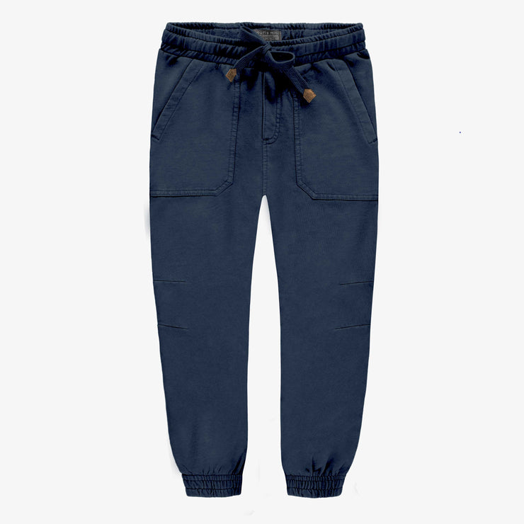 Pantalon coupe décontractée marine en coton français, enfant || Navy relaxed fit pant jogging style, child