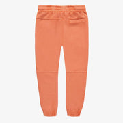 Pantalon coupe décontractée orange en coton français, enfant || Orange relaxed fit pant jogging style, child