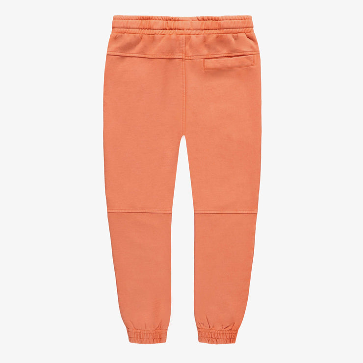 Pantalon coupe décontractée orange en coton français, enfant || Orange relaxed fit pant jogging style, child
