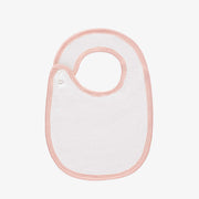 Bavoir crème avec motif d'écrevisses en jersey biologique, naissance || Cream bib with crayfish print in organic jersey, newborn