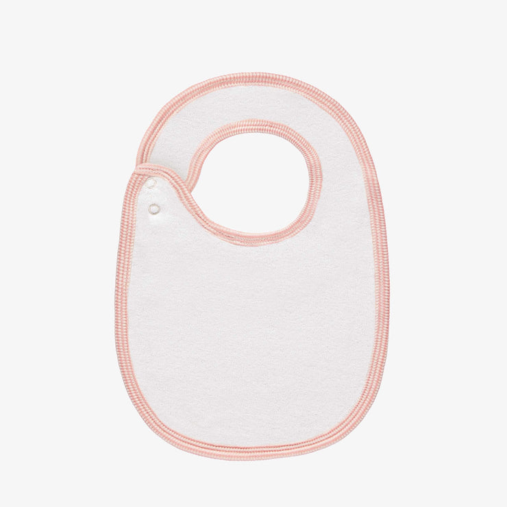 Bavoir crème avec motif d'écrevisses en jersey biologique, naissance || Cream bib with crayfish print in organic jersey, newborn