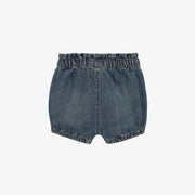 Short coupe ample en denim léger bleu moyen, naissance