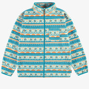 Veste de polar bleue à motifs et col montant, adulte