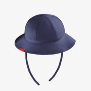 Autre côté du chapeau de soleil rouge réversible marine avec motif, bébé