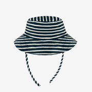 Autre côté du chapeau de soleil bleu marine réversible, bébé