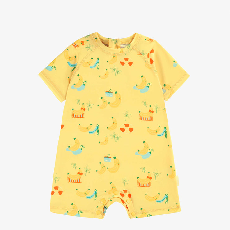 Maillot de bain une pièce jaune à motif de bananes, bébé
