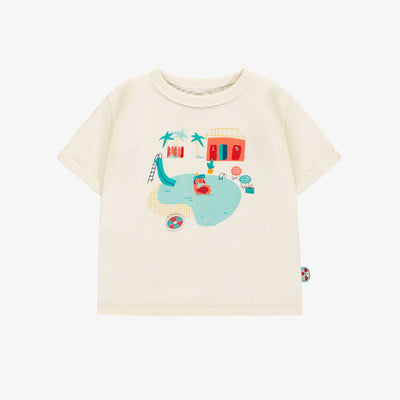 T-shirt crème avec illustration, bébé