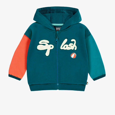 Veste turquoise à capuchon, bébé