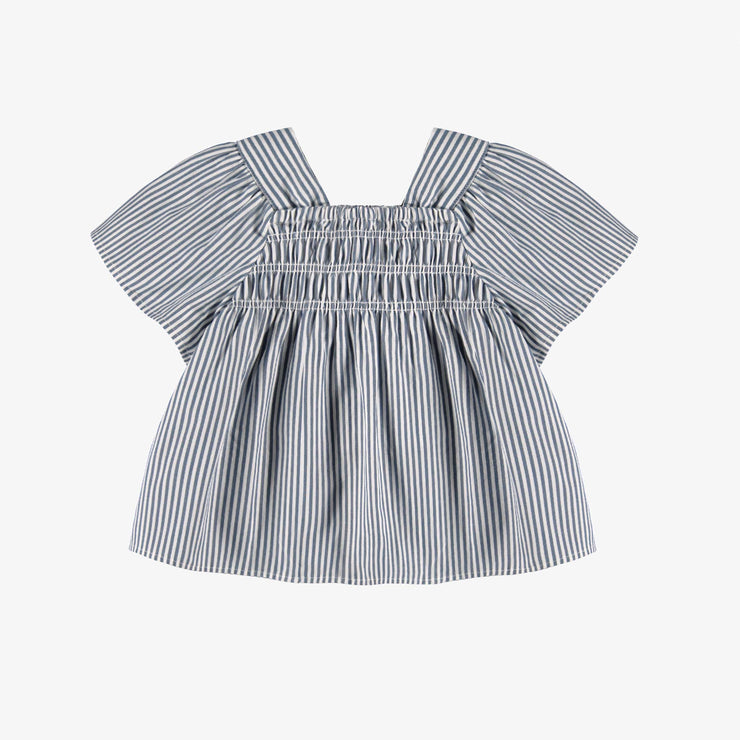 Dos de la blouse à rayures, bébé