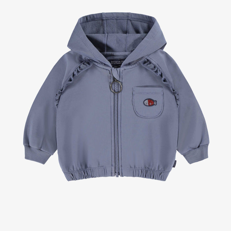 Veste à capuchon bleue, bébé