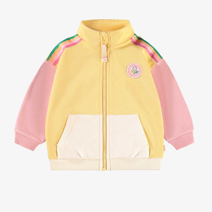 Veste jaune en coton français, bébé