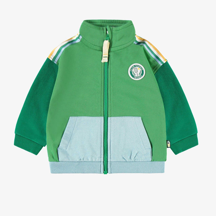 Veste verte en coton français, bébé