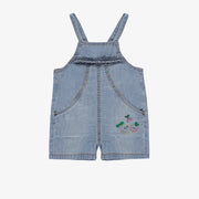 Salopette en denim léger bleu pâle avec broderie, bébé