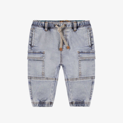 Jean bleu pâle avec poches cargo, bébé