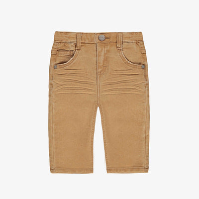 Pantalon en denim jaune ocre effet délavé, bébé