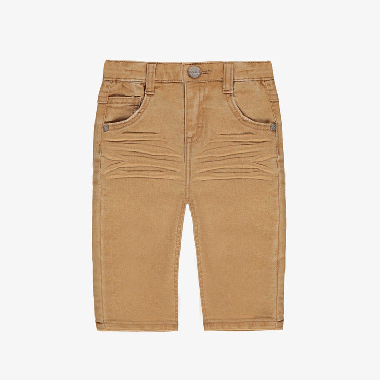 Pantalon en denim jaune ocre effet délavé, bébé