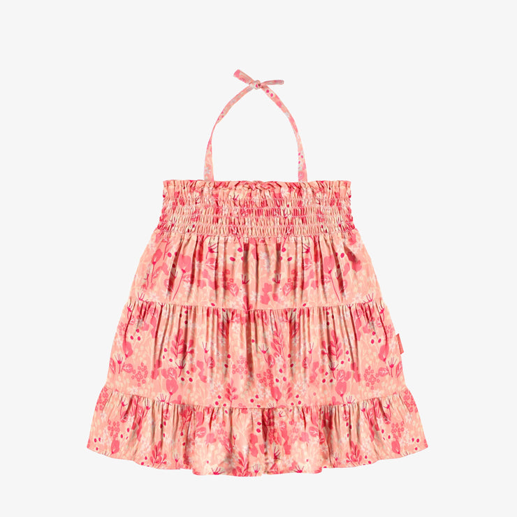 Robe rose à motif floral, bébé