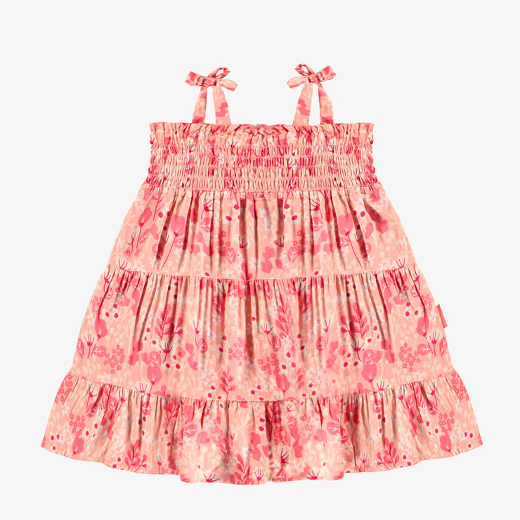 Robe rose à motif floral, bébé