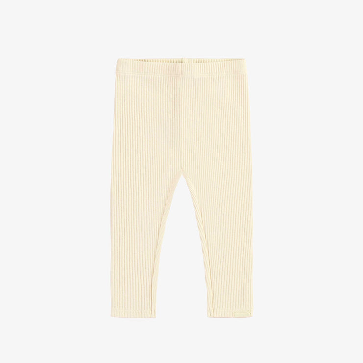 Legging crème en tricot côtelé, bébé