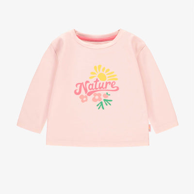 T-shirt rose en jersey avec illustration, bébé