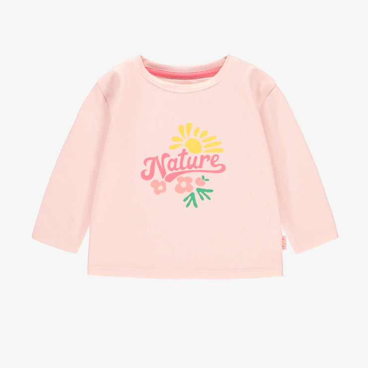T-shirt rose en jersey avec illustration, bébé