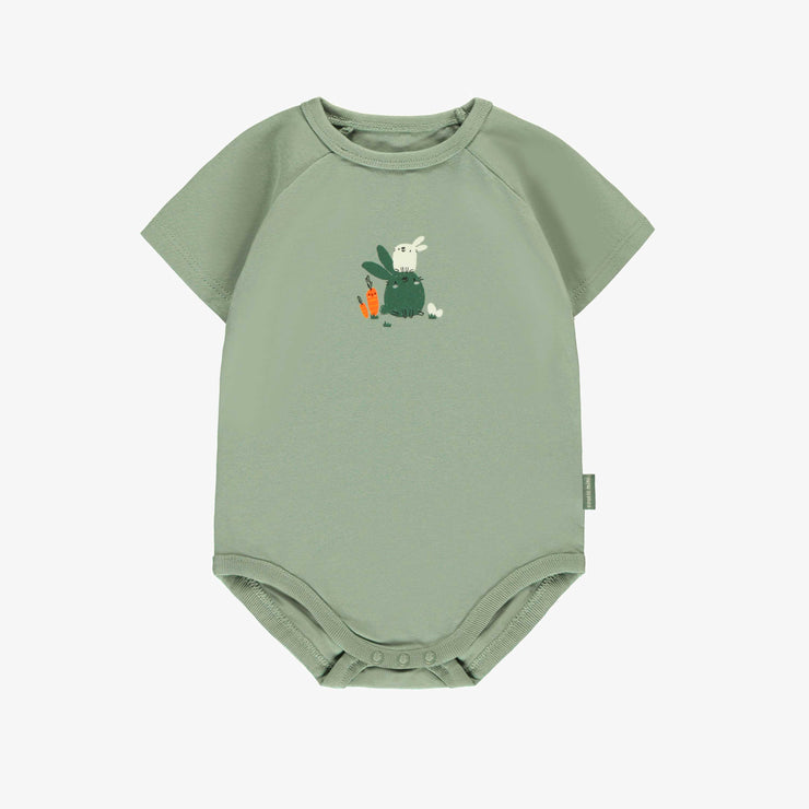 Cache-couche vert avec illustration de lapins, bébé